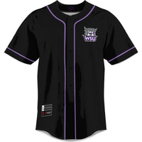 Weber State Wildcats Baseball Jersey, Purple Lightweight Sportswear Jersey Shirt, Lightweight Breathable Athletic Jersey, Casual Gift for Men