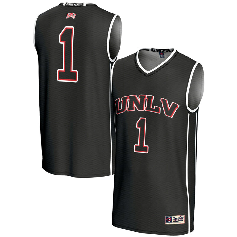 UNLV Rebels Lightweight Basketball Jersey, Black Sportswear Jersey Shirt, Sleeveless Athletic Tank Jersey, Casual Gift for Men