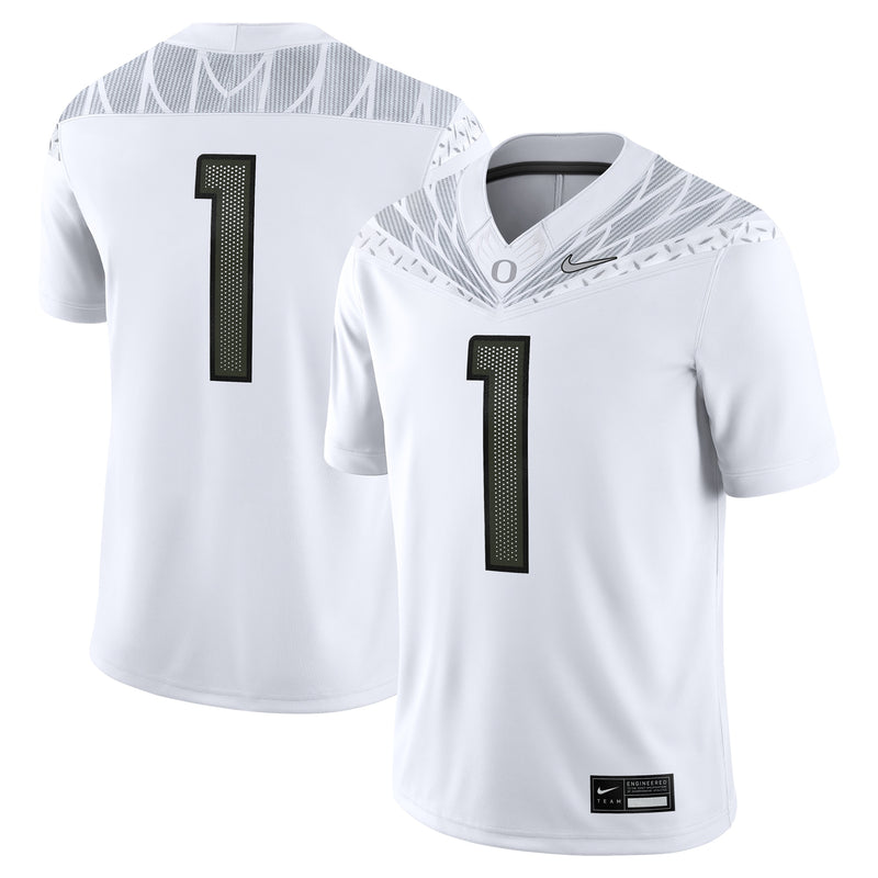 Oregon Ducks Football Jersey, White Game Sportswear Jersey Shirt, Lightweight Breathable Athletic Jersey, Casual Gift for Men