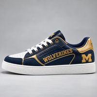 MICH Maize Line - Navy and Gold Low Top Sneakers