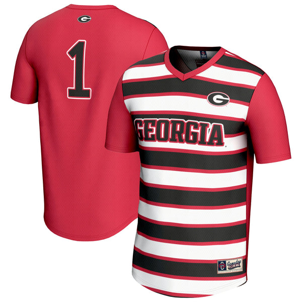 #1 Red Georgia Bulldogs Lightweight Soccer Fashion Jersey