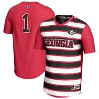 Georgia Bulldogs Lightweight Soccer Jersey, Red Fashion Sportswear Jersey Shirt, Lightweight Breathable Athletic Jersey, Casual Gift for Men