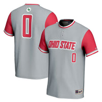 Ohio State Buckeyes Softball Jersey, Gray Lightweight Sportswear Jersey Shirt, Lightweight Breathable Athletic Jersey, Casual Gift for Men