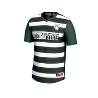 Michigan State Spartans Soccer Jersey, Green/Black Fashion Sportswear Jersey Shirt, Lightweight Breathable Athletic Jersey, Casual Gift for Men