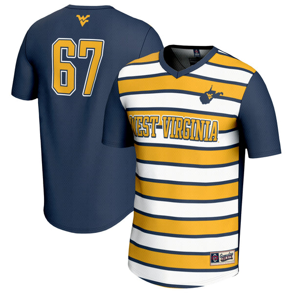 #67 Navy West Virginia Mountaineers Lightweight Soccer Fashion Jersey