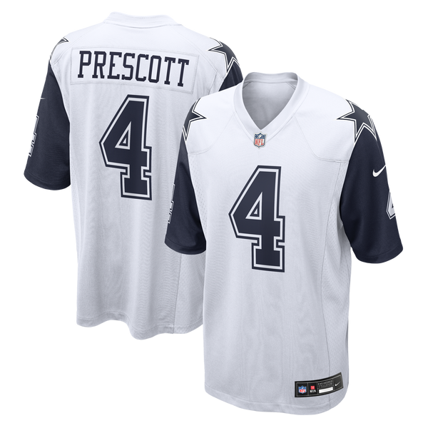 Dallas Cowboys Dak Prescott White Alternate Game Team Jersey