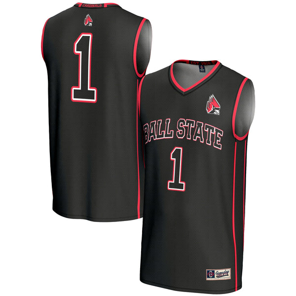 #70 Ball State Cardinals Lightweight Basketball Jersey - Black
