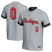 Ohio State Buckeyes Softball Jersey, Gray Fashion Sportswear Jersey Shirt, Lightweight Breathable Athletic Jersey, Casual Gift for Men