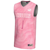 Missouri Tigers Basketball Jersey, Pink Fashion Lightweight Sportswear Jersey Shirt, Sleeveless Athletic Tank Jersey, Casual Gift for Men
