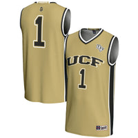 UCF Knights Basketball Jersey, Gold Lightweight Sportswear Jersey Shirt, Sleeveless Athletic Tank Jersey, Casual Gift for Men, Style 200845005