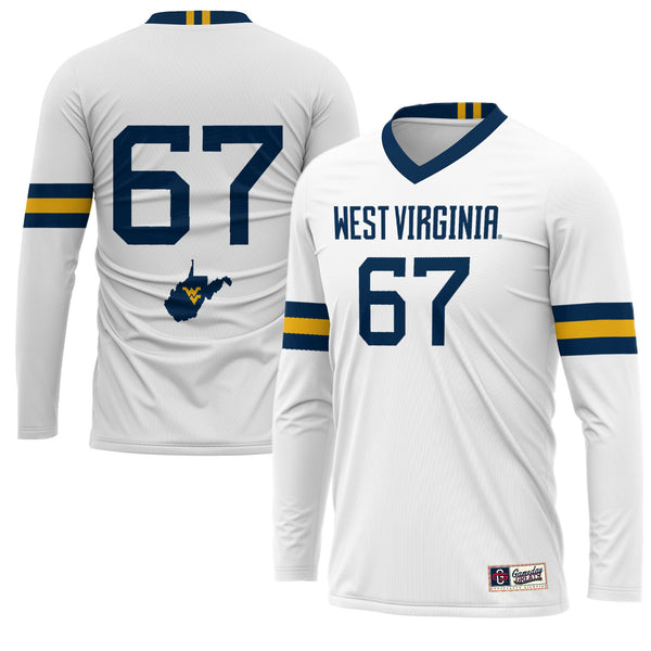 #1 White West Virginia Mountaineers Lightweight Volleyball Jersey
