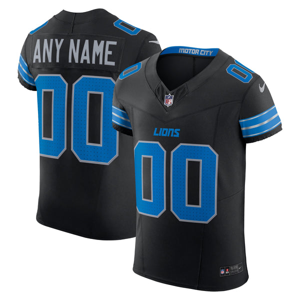 Detroit Lions Black Alternate Elite Custom Jersey