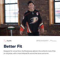 Anaheim Ducks Hockey Jersey, White Breakaway Away Sportswear Jersey Shirt, Long Sleeve Hockey Sweater Jersey, Casual Gift for Men