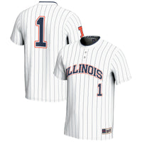 Illinois Fighting Illini Lightweight Softball Jersey, White Sportswear Jersey Shirt, Lightweight Breathable Athletic Jersey, Casual Gift for Men