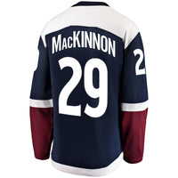 Nathan MacKinnon Colorado Avalanche Hockey Jersey, Navy Sportswear Jersey Shirt, Long Sleeve Hockey Sweater Jersey, Casual Gift for Men