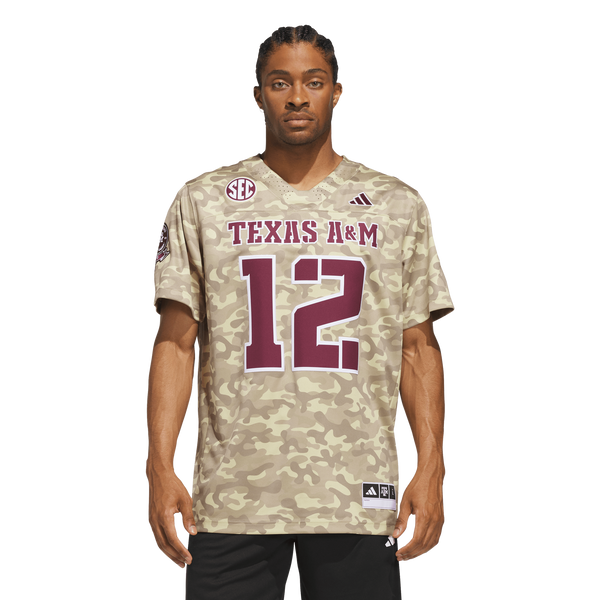 #12 Texas A&M Aggies Honor & Support Premier Strategy Jersey - Beige