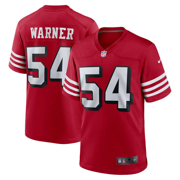 San Francisco 49ers Fred Warner Scarlet Alternate Game Jersey