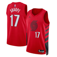 Shaedon Sharpe Portland Trail Blazers Basketball Jersey, Red Sportswear Jersey Shirt, Sleeveless Athletic Tank Jersey, Casual Gift for Men