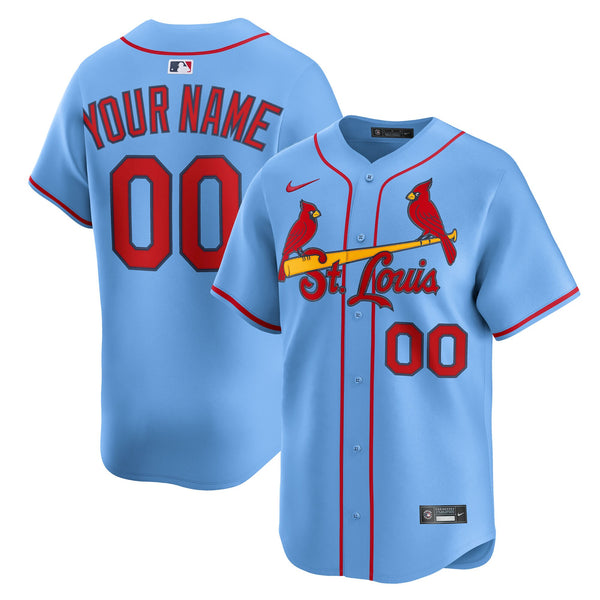 St. Louis Cardinals Light Blue Alternate Limited Custom Jersey