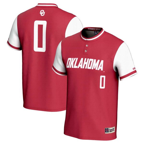 #0 Oklahoma Sooners Lightweight Softball Jersey - Crimson