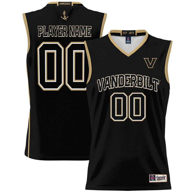 Vanderbilt Commodores Basketball Jersey, Black Sportswear Jersey Shirt, Sleeveless Athletic Tank Jersey, Casual Gift for Men