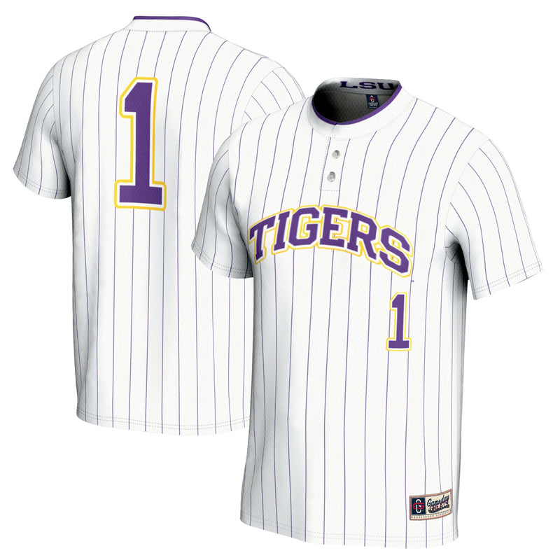 LSU Tigers Softball Jersey, White Sportswear Jersey Shirt, Lightweight Breathable Athletic Jersey, Casual Gift for Men, Style 201462627