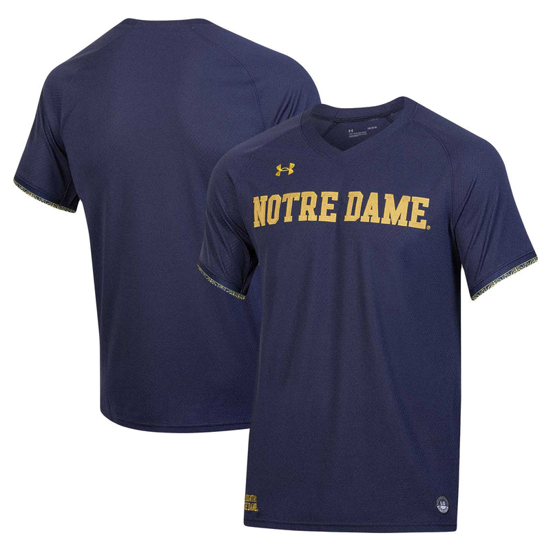 Notre Dame Fighting Irish Baseball Jersey, Navy Replica Sportswear Jersey Shirt, Lightweight Breathable Athletic Jersey, Casual Gift for Men