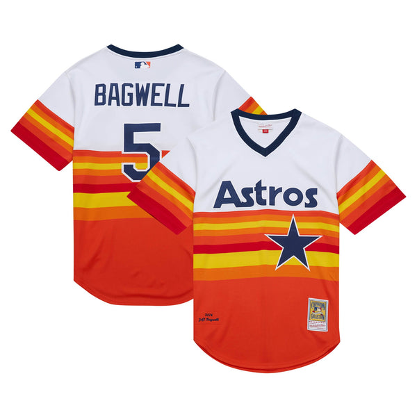 Houston Astros Jeff Bagwell White 2004 Cooperstown Collection Authentic Throwback Jersey