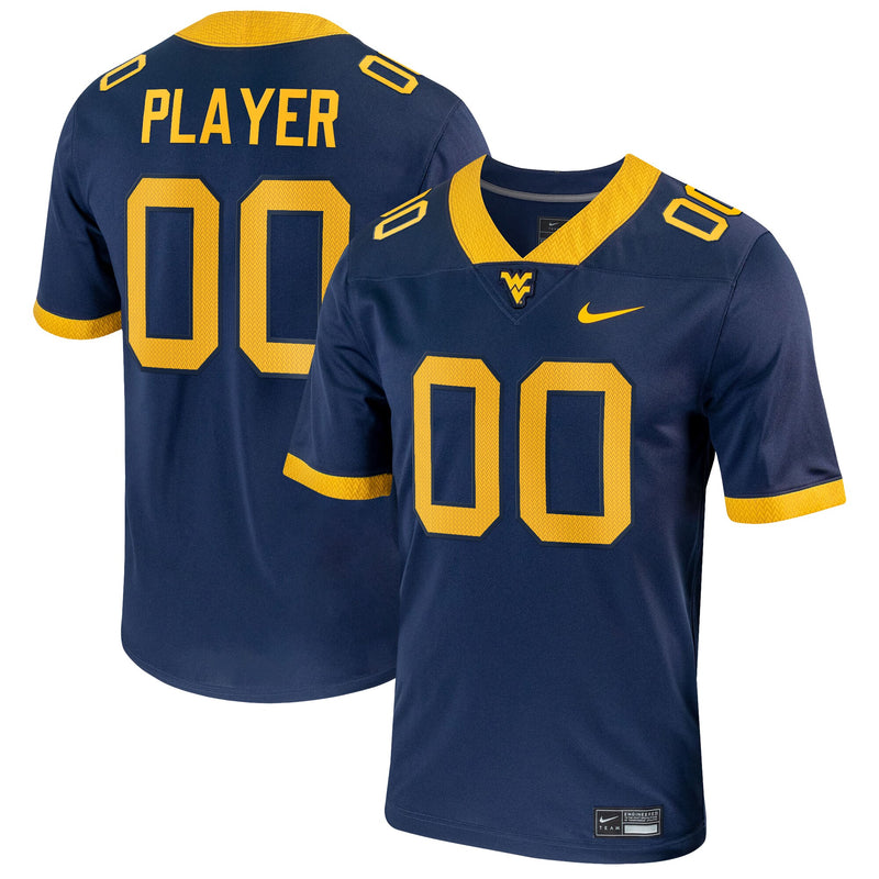 West Virginia Mountaineers Football Jersey, Navy Replica Sportswear Jersey Shirt, Lightweight Breathable Athletic Jersey, Casual Gift for Men