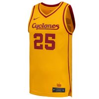 Iowa State Cyclones Basketball Jersey, Gold Replica Sportswear Jersey Shirt, Sleeveless Athletic Tank Jersey, Casual Gift for Men