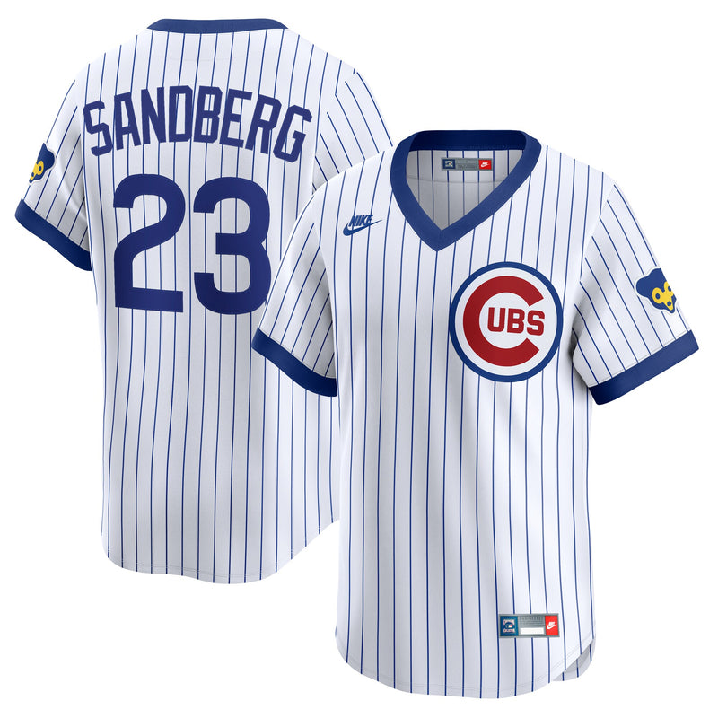 Ryne Sandberg Chicago Cubs Baseball Jersey, White Limited Sportswear Jersey Shirt, Lightweight Breathable Athletic Jersey, Casual Gift for Men