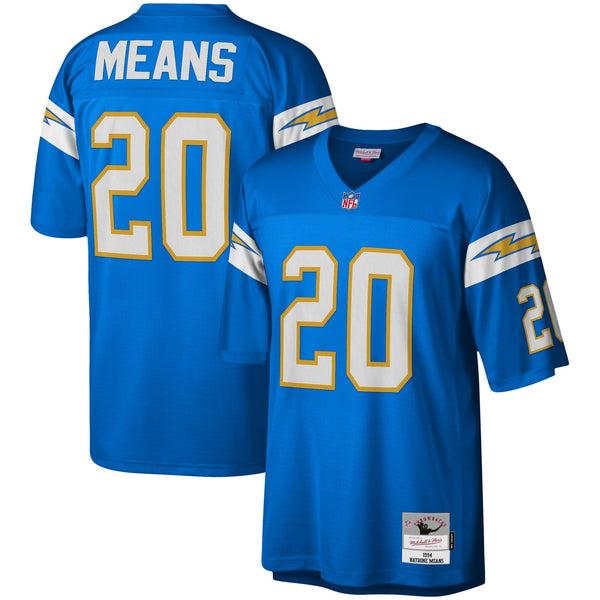 Los Angeles Chargers Natrone Means Powder Blue Legacy Replica Jersey