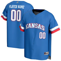 Kansas Jayhawks Baseball Jersey, Royal Sportswear Jersey Shirt, Lightweight Breathable Athletic Jersey, Casual Gift for Men, Style 202415173