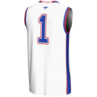 SMU Mustangs Basketball Jersey, White Lightweight Sportswear Jersey Shirt, Sleeveless Athletic Tank Jersey, Casual Gift for Men