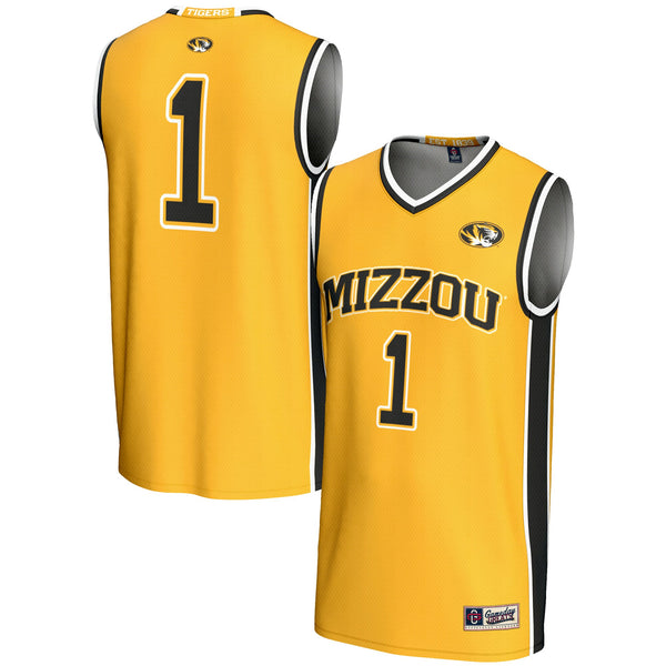 #1 Missouri Tigers Lightweight Basketball Jersey - Gold