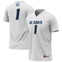 UC Davis Aggies Lacrosse Jersey, White Fashion Lightweight Sportswear Jersey Shirt, Lightweight Breathable Athletic Jersey, Casual Gift for Men