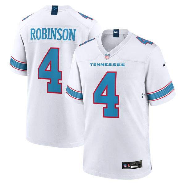 Tennessee Titans Wan'Dale Robinson White Game Jersey