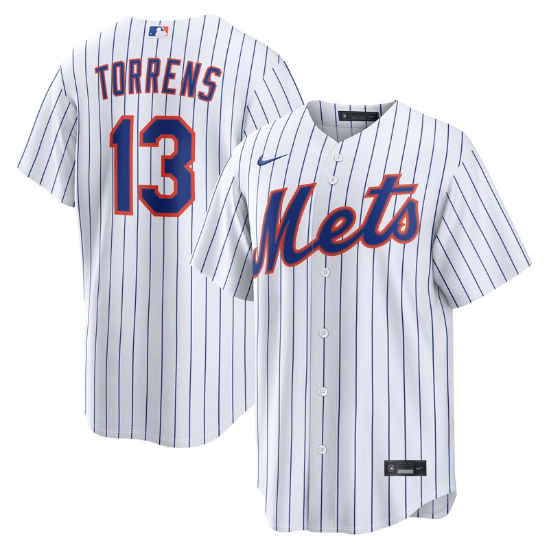 Luis Torrens New York Mets Baseball Jersey, White Replica Sportswear Jersey Shirt, Lightweight Breathable Athletic Jersey, Casual Gift for Men