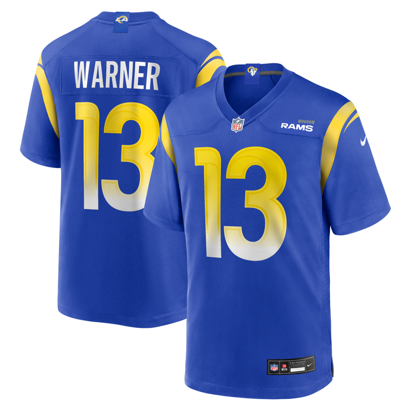 Kurt Warner Los Angeles Rams Football Jersey, Royal Game Sportswear Jersey Shirt, Lightweight Breathable Athletic Jersey, Casual Gift for Men