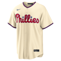Philadelphia Phillies Baseball Jersey, Cream Replica Sportswear Jersey Shirt, Lightweight Breathable Athletic Jersey, Casual Gift for Men