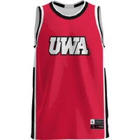West Alabama Tigers Basketball Jersey, Red Lightweight Sportswear Jersey Shirt, Sleeveless Athletic Tank Jersey, Casual Gift for Men