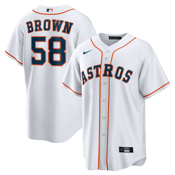 Houston Astros Hunter Brown White Home Replica Jersey