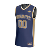 Montana State Bobcats Basketball Jersey, Navy Fashion Lightweight Sportswear Jersey Shirt, Sleeveless Athletic Tank Jersey, Casual Gift for Men