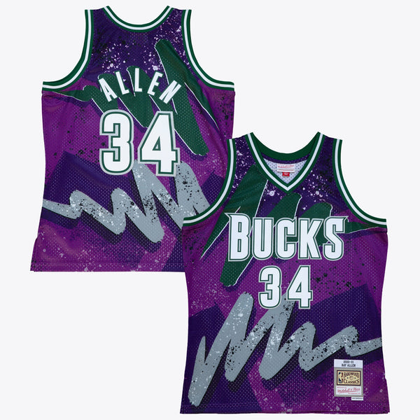 Milwaukee Bucks Ray Allen 2000 Hyper Hoops Swingman Jersey - Purple