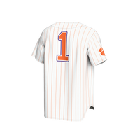 Clemson Tigers Baseball Jersey, White Fashion Lightweight Sportswear Jersey Shirt, Lightweight Breathable Athletic Jersey, Casual Gift for Men
