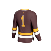 Arizona State Sun Devils Hockey Jersey, Maroon Fashion Sportswear Jersey Shirt, Long Sleeve Hockey Sweater Jersey, Casual Gift for Men