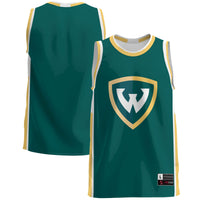 Wayne State Wildcats Basketball Jersey, Green Lightweight Sportswear Jersey Shirt, Sleeveless Athletic Tank Jersey, Casual Gift for Men