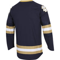 Notre Dame Fighting Irish Hockey Jersey, Navy Sportswear Jersey Shirt, Long Sleeve Hockey Sweater Jersey, Casual Gift for Men, Style 3542928