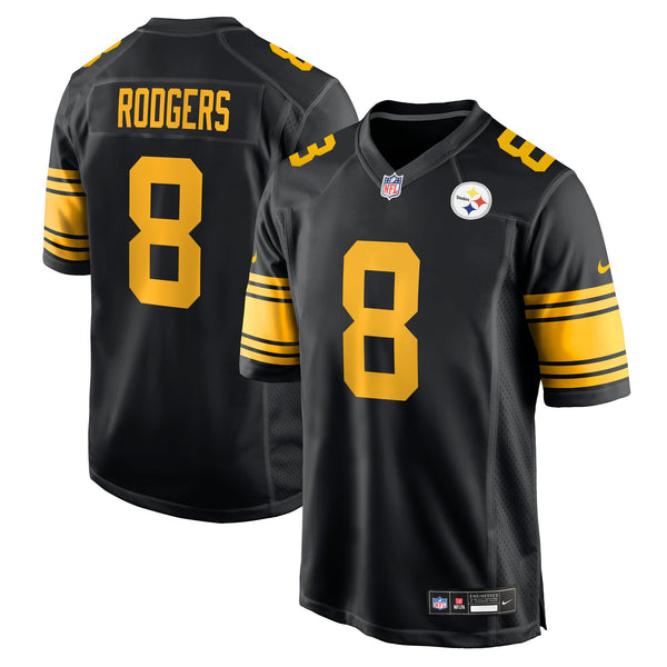 Pittsburgh Steelers Aaron Rodgers Black Alternate Game Jersey