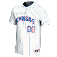 Kansas Jayhawks Softball Jersey, White Lightweight Sportswear Jersey Shirt, Lightweight Breathable Athletic Jersey, Casual Gift for Men
